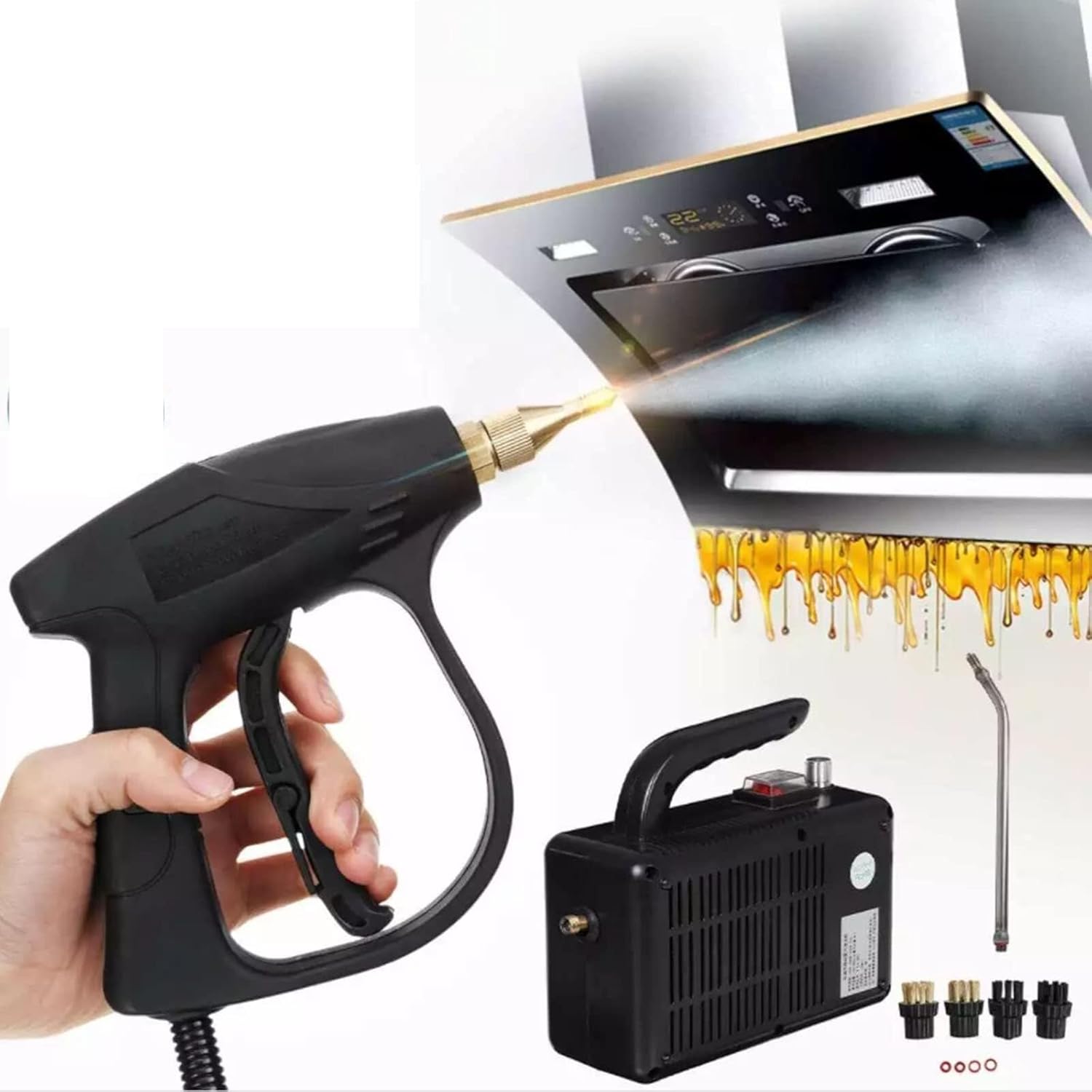 KANGJIEM Stick Type Handheld Portable steam Cleaner, high Pressure steam Cleaner, Professional Household steam Cleaner