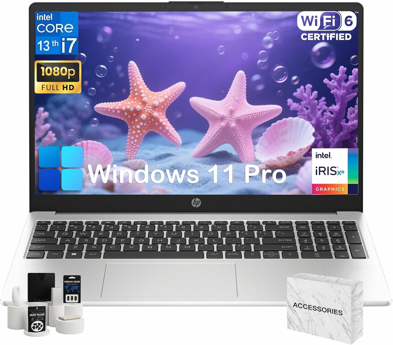 HP G10 Laptop for Business, Intel 10 Core i7 1355U, 16GB RAM, 512GB SSD, 15.6