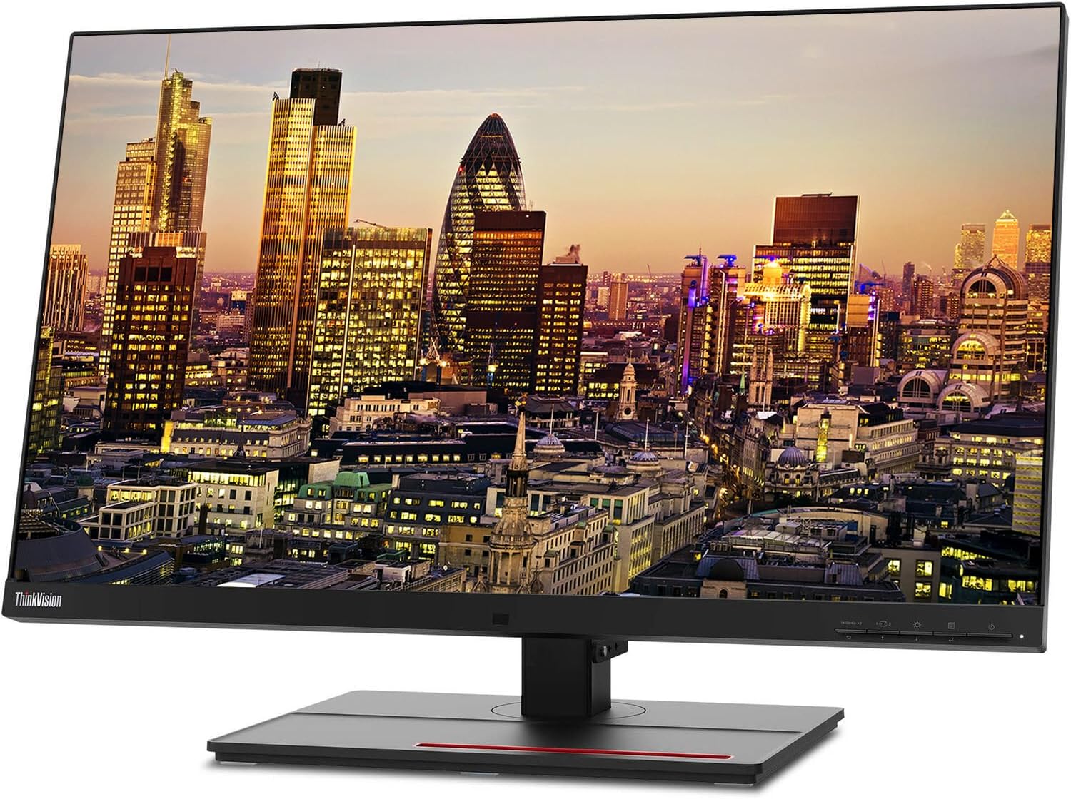 Lenovo ThinkVision P27u 3840 x 2160 LED UHD 4K LCD, 2-Pack Bundle with HDMI, DisplayPort, Daisy Chain, USB-C, USB Hub, Speakers, Dual Monitor Stand, MK270 Wireless Keyboard & Mouse, Mouse & Wrist Pad