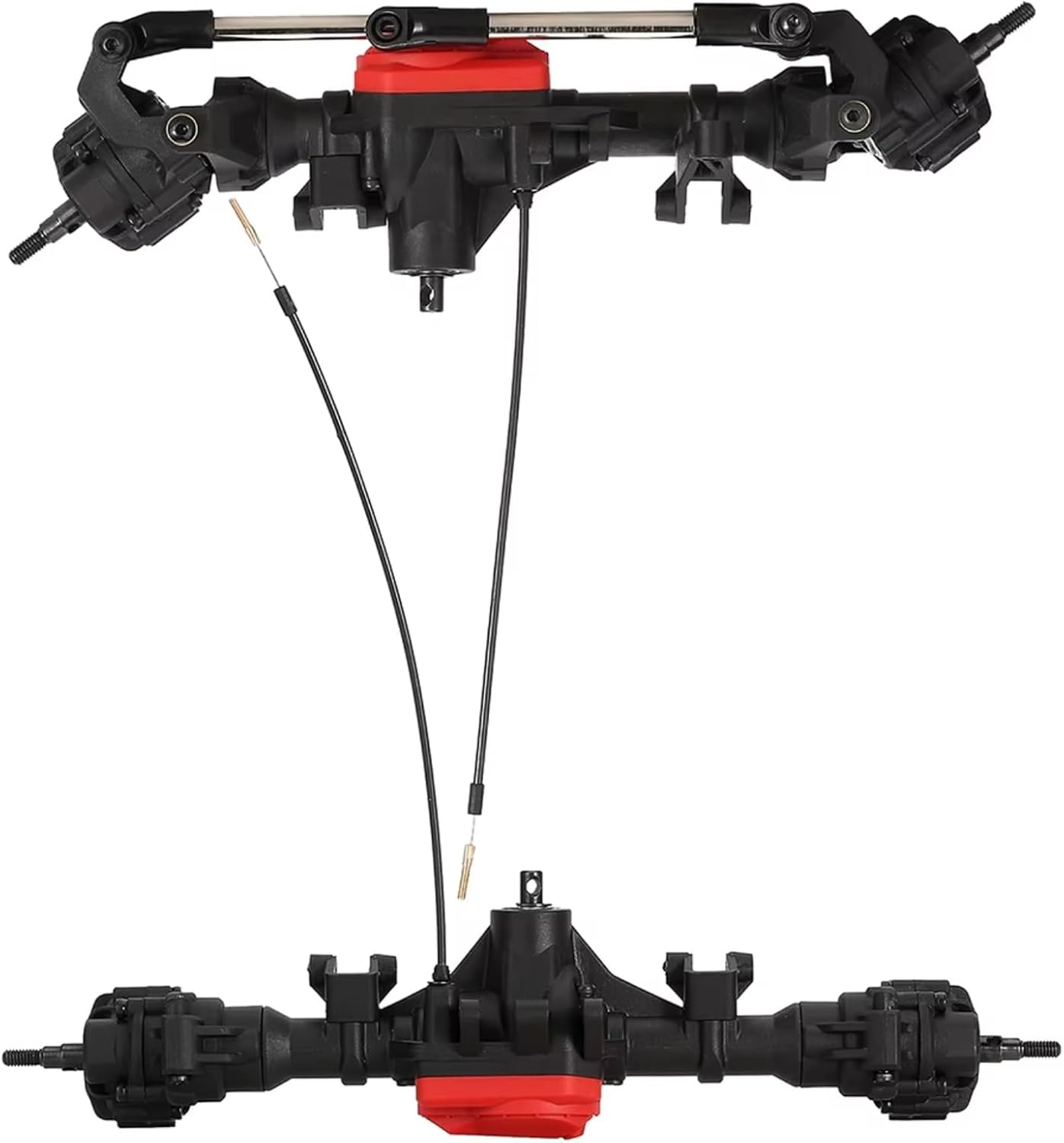 Compatible with Traxxas for TRX-4 1/10 RC Car Upgrades Parts Accessories Metal Front Rear Portal Axle T-Lock Differential RC Front Rear Bridge