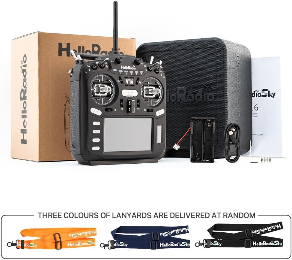 V16Max ELRS CNC Hall Gimbals Radio Transmitter, 16 Channels, 2.4G, Mode 2, for RC Drone (Black)