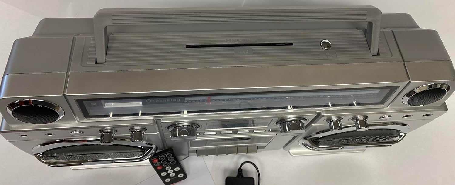 TechPlay Monster S 1980S-Style Boom Box CD Player