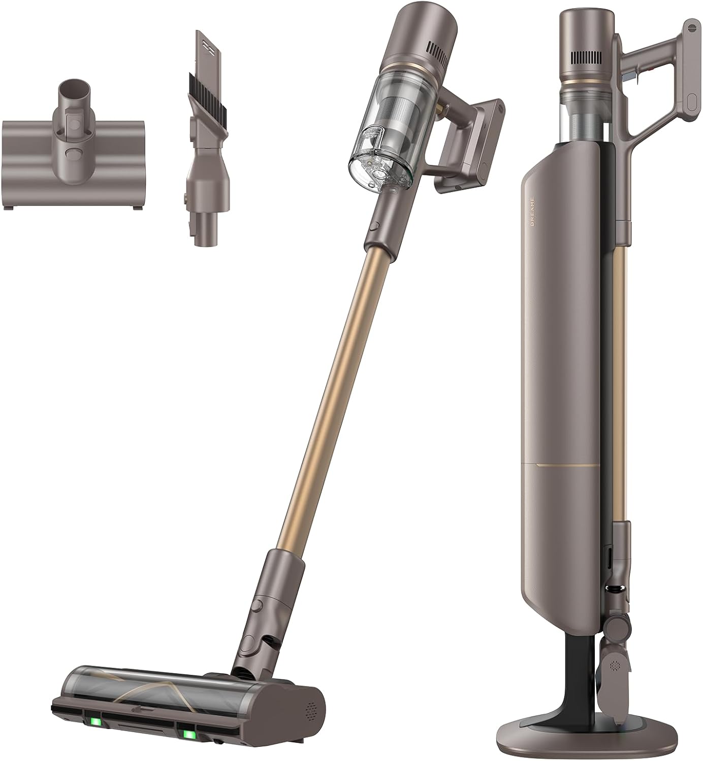 DREAME Z10-W Cordless Vacuum Cleaner with Self-Emptying Base (90 Days), Powerful Suction, Tangle-Free Brush for Pet Hair, 60min Runtime, HEPA Filtration, Cordless Stick Vacuum for Carpets & Hardfloor