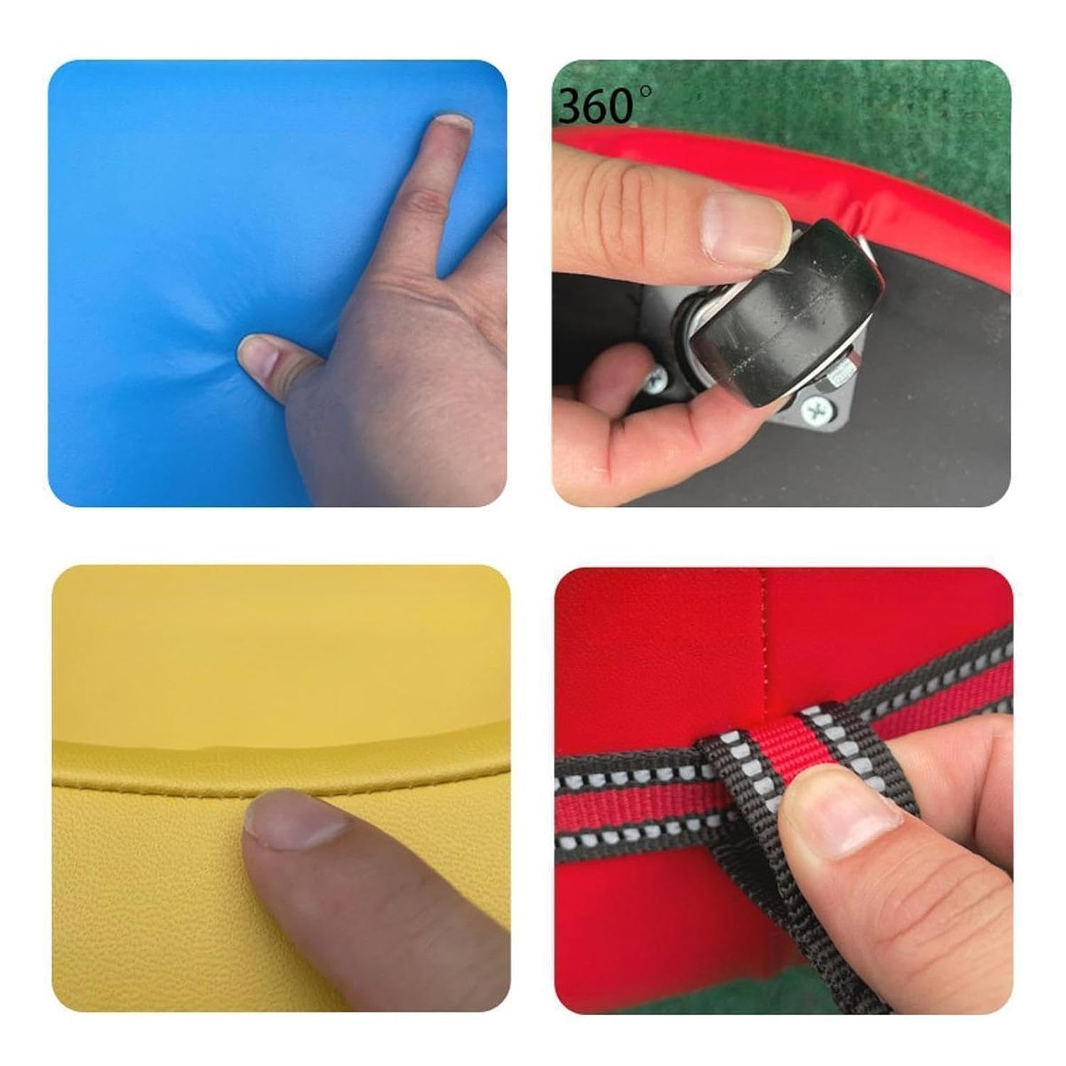 Kids Hand Pulled Cart Sensory Training Kindergarten 360 Degree Rotating Interactive Toy Children's Soft Tire Cart for Indoor