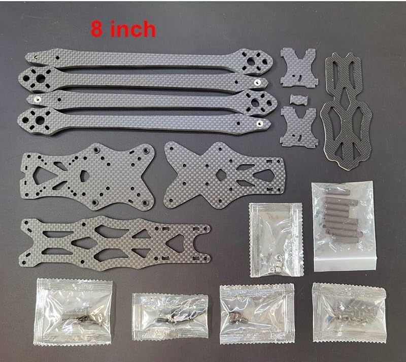 Fit for FPV Freestyle RC Racing Drone RC Frame Kit 8 Inch 362mm 9 Inch 390mm Carbon Fiber Quadcopter 5mm Arm(8 inch No Print)
