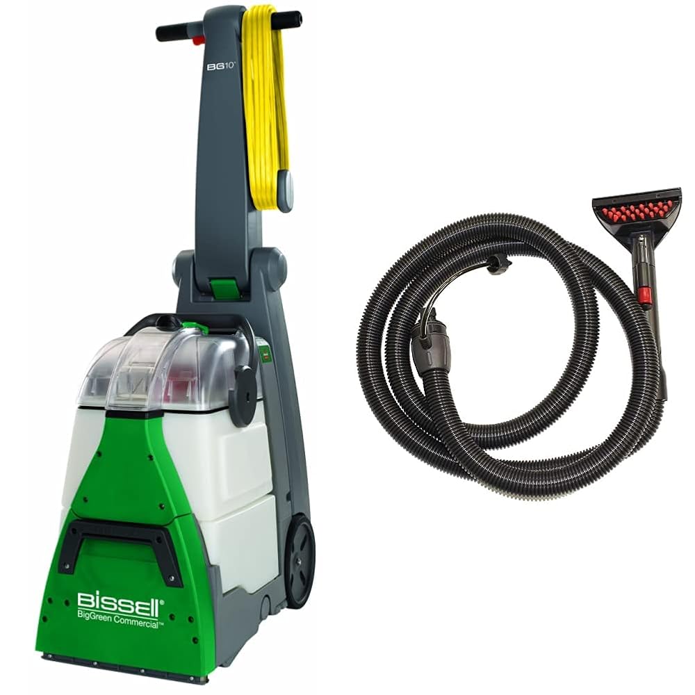 Bissell BigGreen Commercial BG10 Deep Cleaning 2 Motor Extractor Machine & Hose & Upholstery Tool 30G for BG10 Deep Cleaning Machine