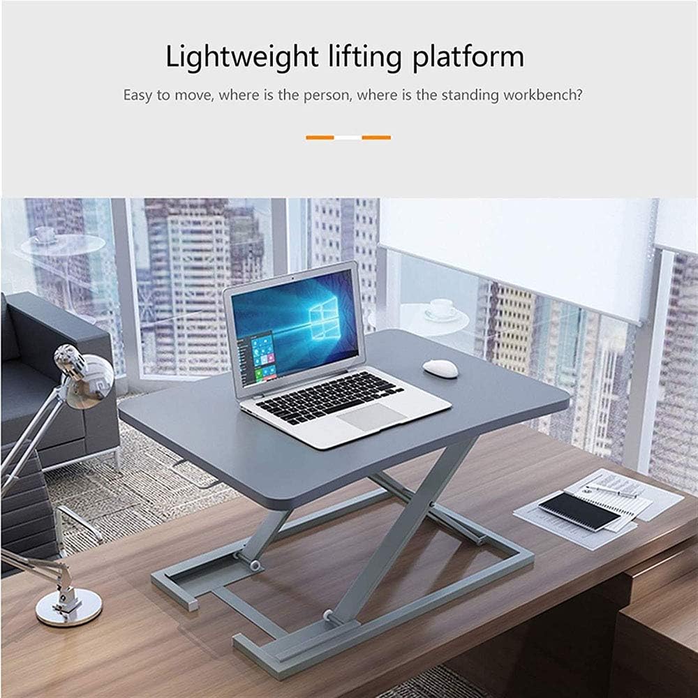 Multifunctional Computer Stand, Stand Up Desk Converter, Height Adjustable, Workstation Ergonomic Desktop Heightening Platform,Black