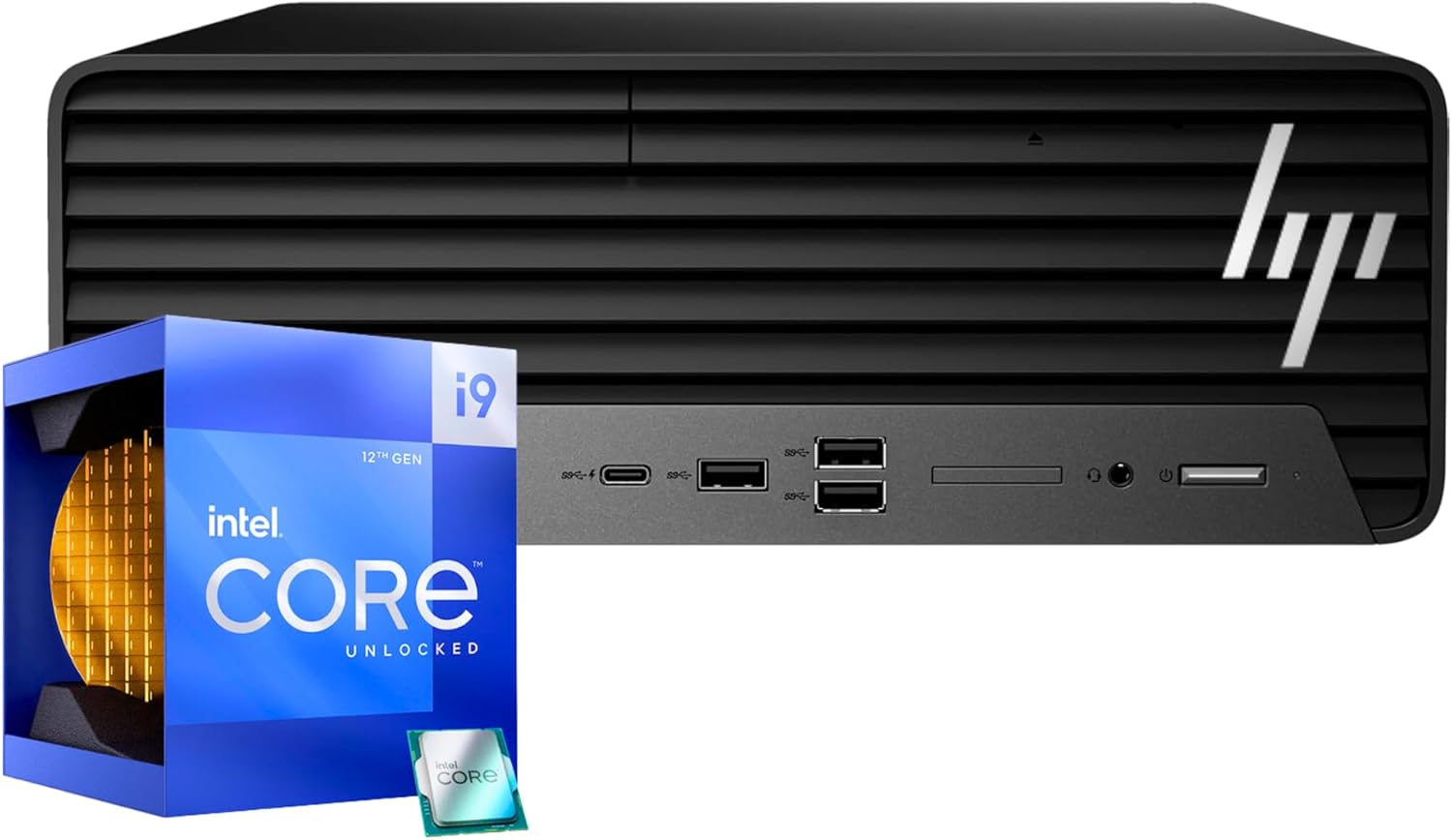 HP Core i9 Desktop Computer, 64GB RAM, 1TB SSD | SFF Small Form Factor, Intel Core i9 16-Core Processor, Type-C, HDMI, DisplayPort, Wired Keyboard and Mouse