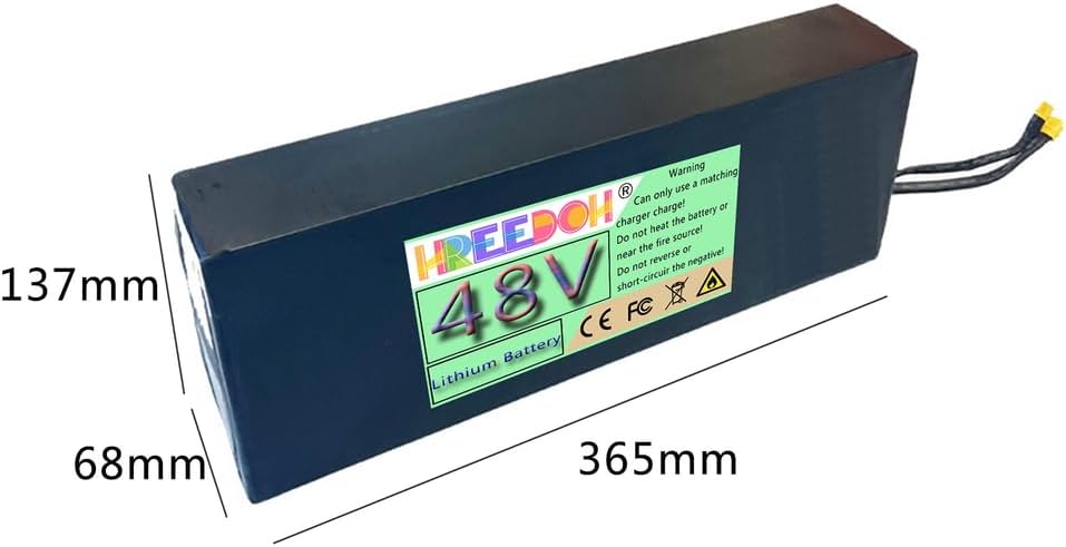 48 Volt Electric Scooter Battery 48V Removable Lithium Battery 48V 20.8Ah 26.4Ah for 950W 1300W Motor Conversion Kit