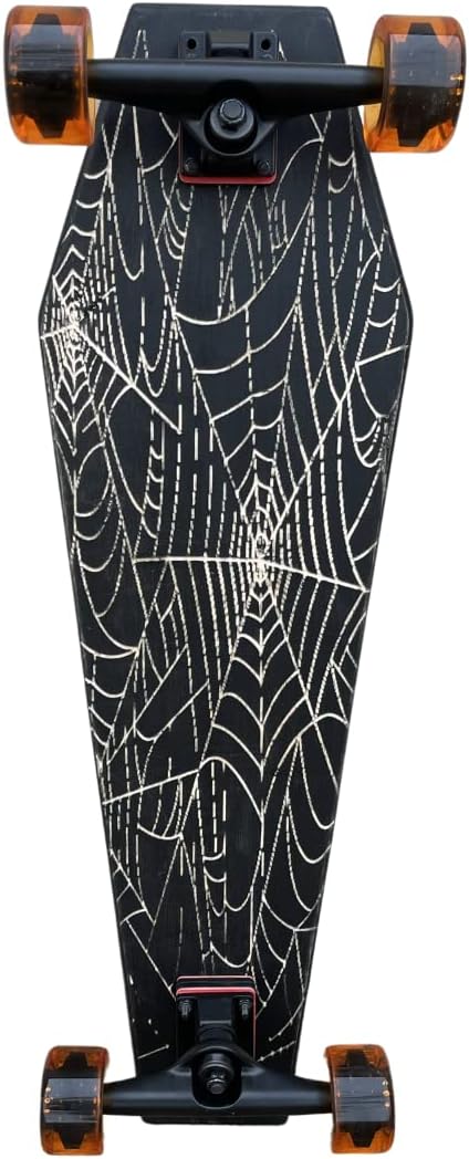 Coffin Spiderwebs Skateboard | Longboard | 30x9 | Coffin Croozer
