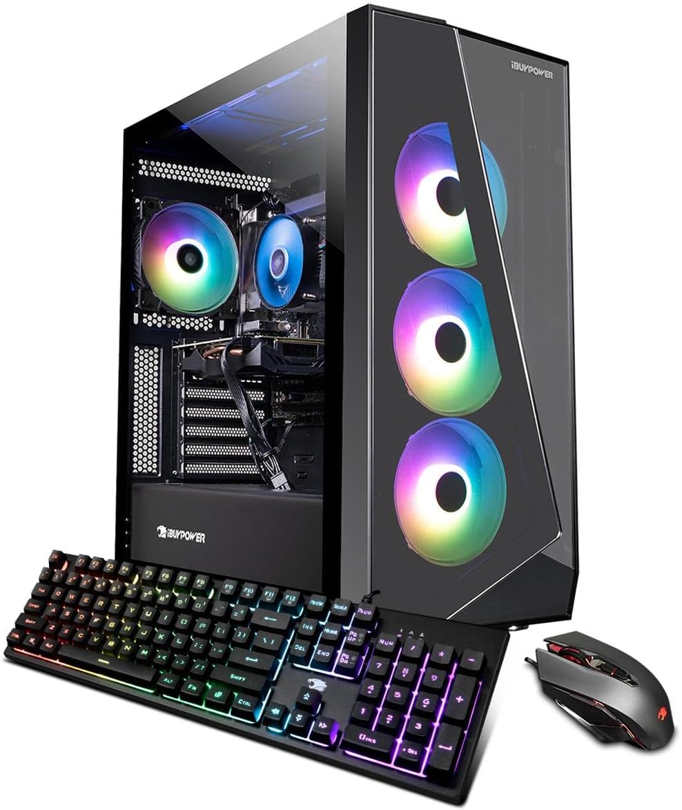 iBUYPOWER Pro Gaming PC Computer Desktop SlateMono 230A (Ryzen 5 5600X 3.7 GHz, AMD Radeon RX 6600 XT 8GB, 16GB DDR4, 480 GB SSD + 1 TB HDD, WiFi Ready, VR Ready, Windows 11 Home)