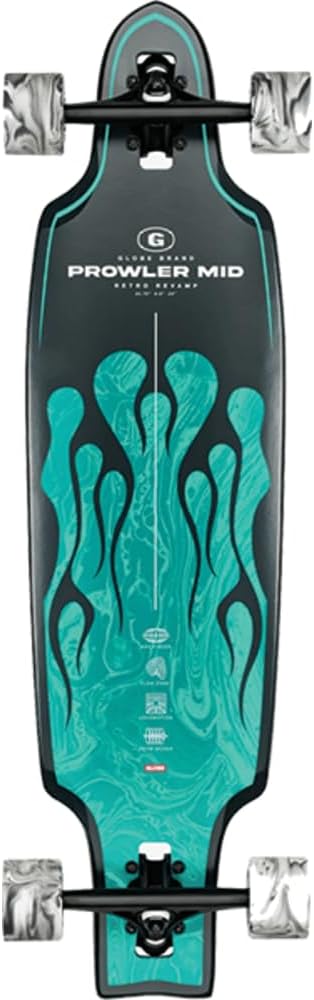 Gl​obe Prowler Mid Complete Skateboard - 9x34.75 Green Flames