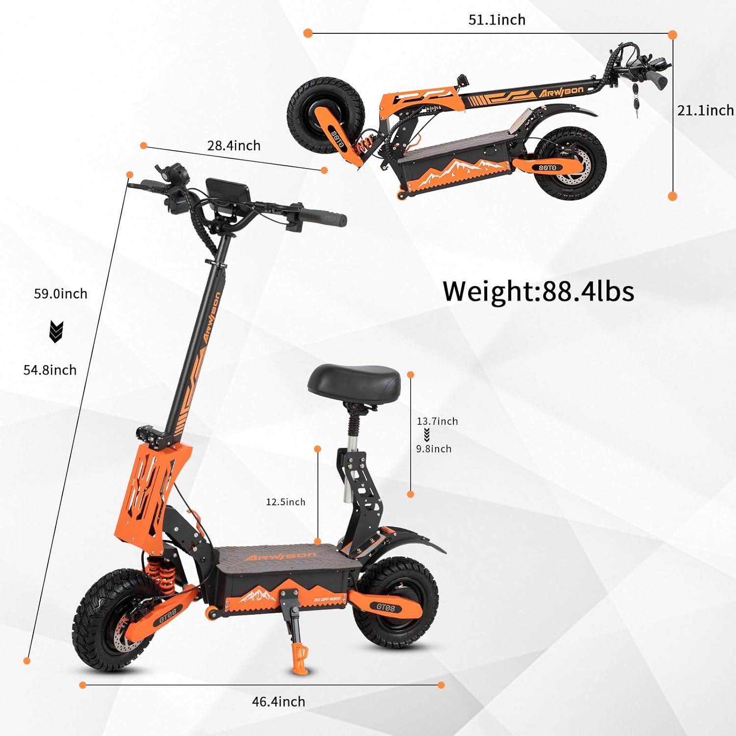 Electric Scooter Adults,5600W Dual Motor Commuter Scooter Up to 46MPH & 43 Miles Range,Dual Brake System and Shock Absorption,11