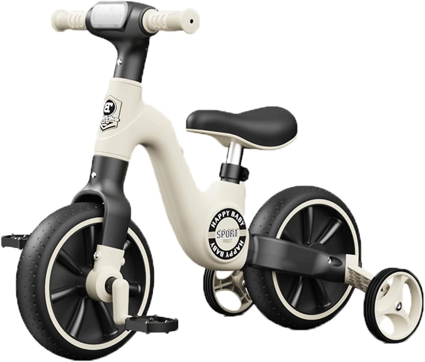 Wiggle Scooter Kid Balance Car for 2-8 Years Old Kids Bicycle A Variable Balance Tricycle Bike(Black)