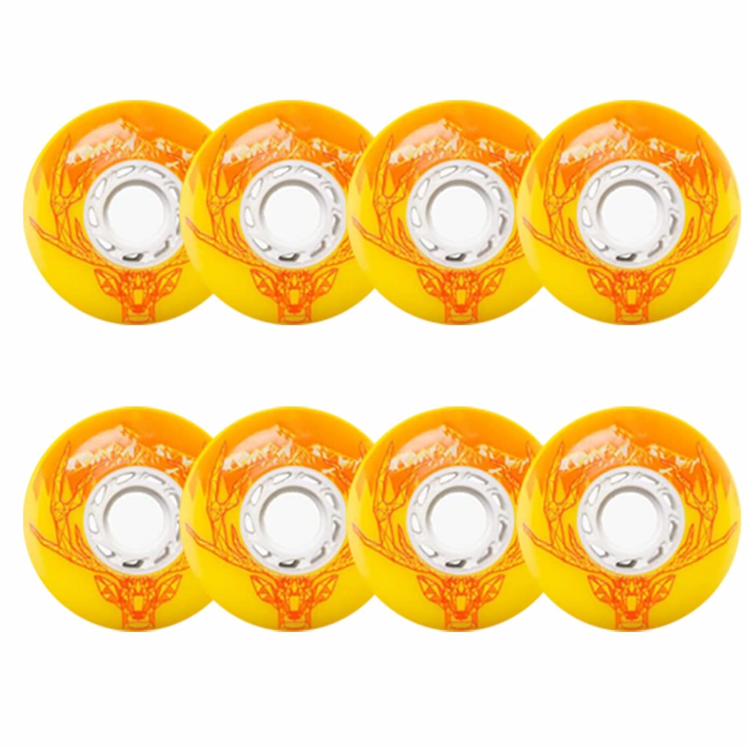 Inline Skate Wheels Replacement,Skate Wheels, 72mm/76mm/80mm Indoor/Outdoor Inline Skate Replacement Wheel 86 A for Most Inline Skates Product(Roze,72mm)(Yellow,72mm)