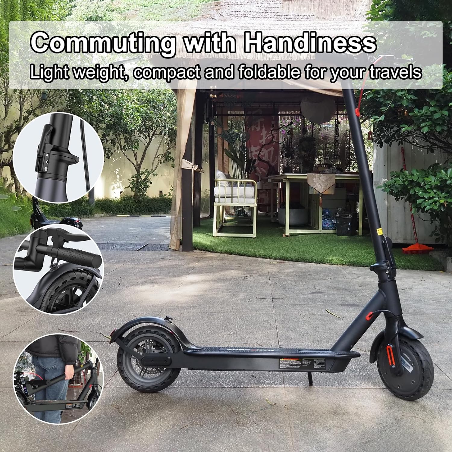 NANROBOT L1 Scooter Adults Teens 350W Motor 20MPH Speed 18Miles Range Scooter for Adults Kids Waterproof 8.5