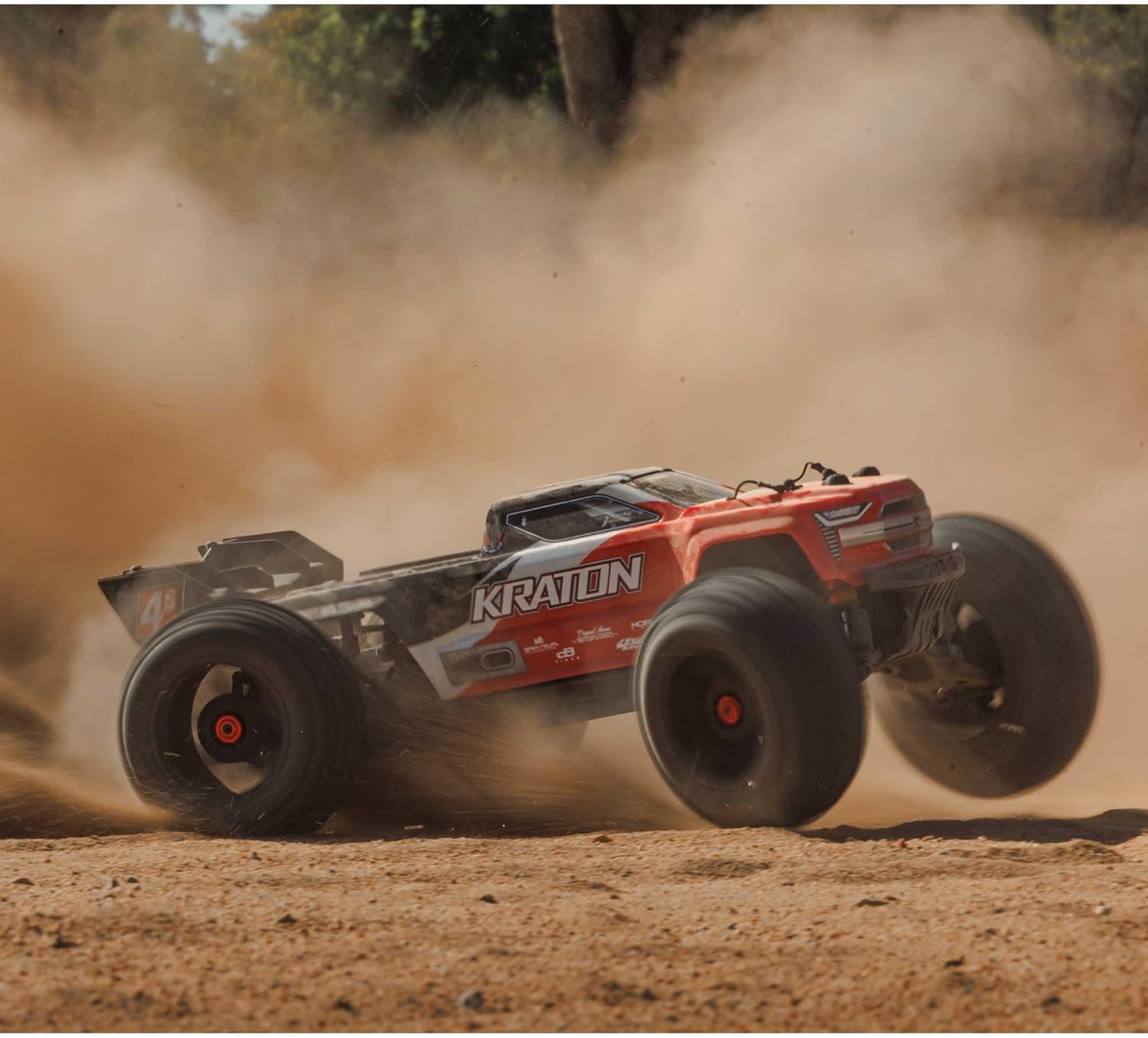 ARRMA RC Truck KRATON 4X4 4S BLX 1/10TH 4WD Speed Monster Truck RTR (Battery and Charger Not Included), Red, ARA4408V2T3