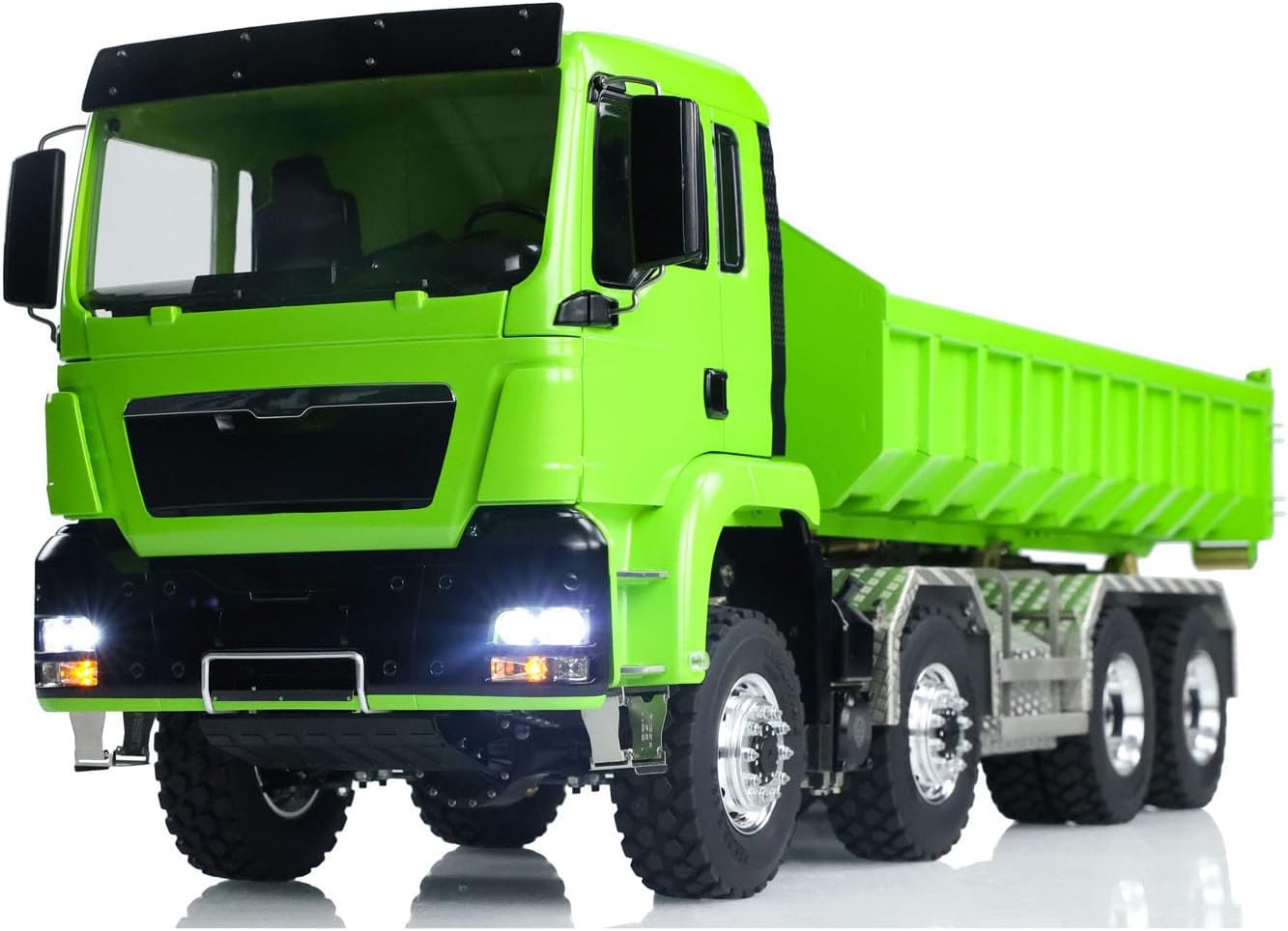 TOUCAN RC HOBBY 1/14 LESU TGS RC Hydraulic Roll On Off Dump Truck 8x8 Metal Chassis Dumper Differential Lock EDS Axles 2Speed Gearbox Model Car for Ages 14+