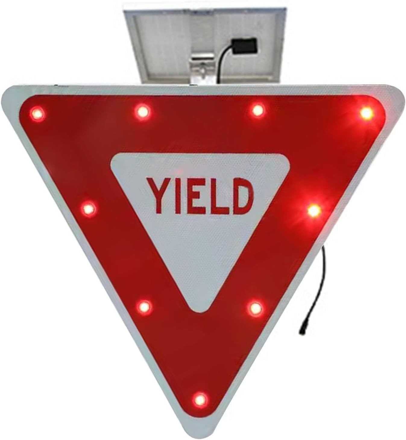 High Visibility LED Flashing Yield Sign - 27.5