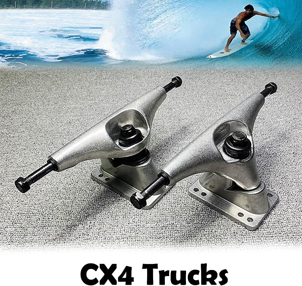 Carving Pumping Skateboard CX4 Truck Surfskate 30×9in 7 Layers of Maple Deck Land Surfing Skateboard ABEC - 11 Bearing for Children Teenagers Youth and Adults Gift (E)
