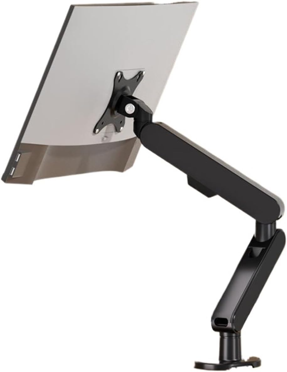 Single monitor arm, can support up to 32 inches and 9 kg screen, computer desk mounting bracket, adjustable gas spring monitor stand, computer accessories(A3W)