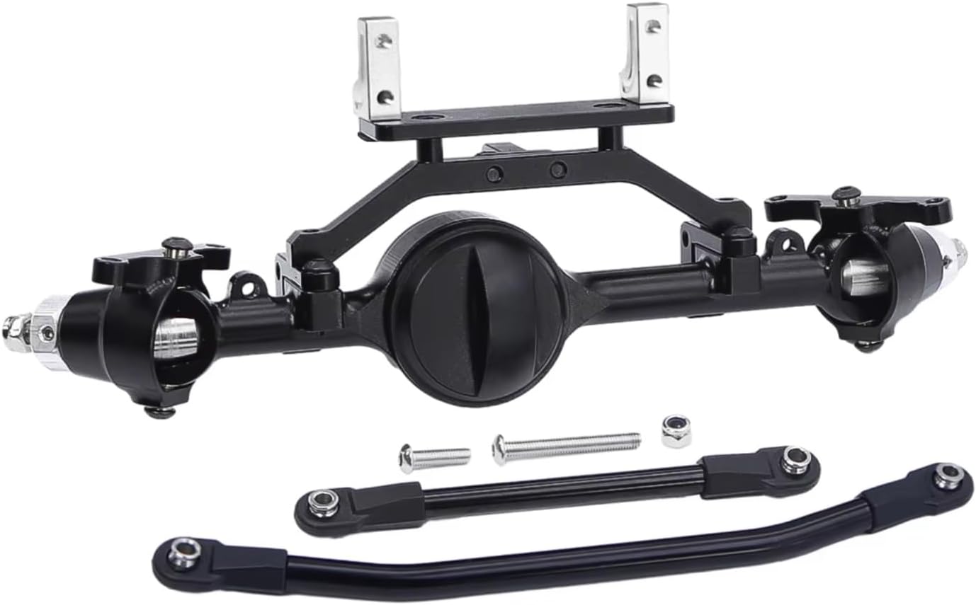 RC Car Accessories Compatible with Gelande for Yota 1/10 RC Crawler Car Parts Accessories CNC Aluminum Axle Front and Rear Straight Complete Axels