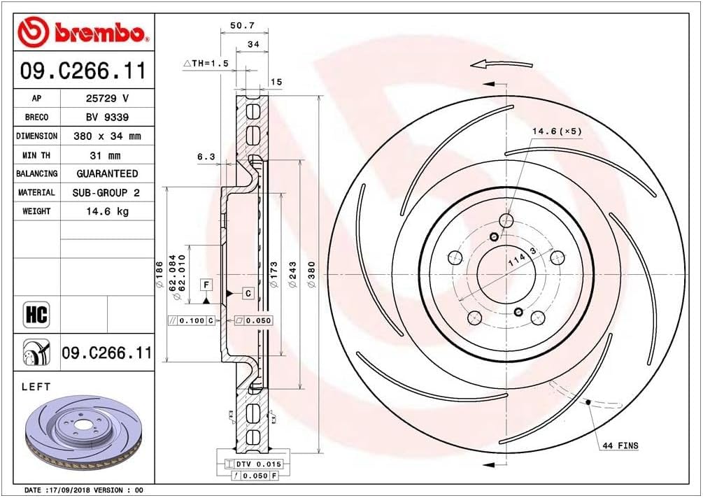 1X Front Left Brake Rotor Front Driver Side Disc Brake Rotors Replacement Fits GS F 2019 2018 2017 2016 Fits RC F 2020 2019 2018 2017 2016 2015