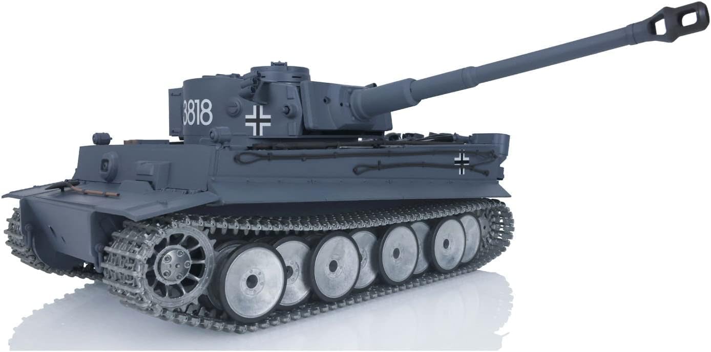 TOUCAN RC HOBBY US in Stock Henglong 1/16 7.0 Tiger I RTR RC Tank 3818 W/Barrel Recoil Metal Tracks Wheels (Professional Version) BB Airsoft That Shooting BB Bullets