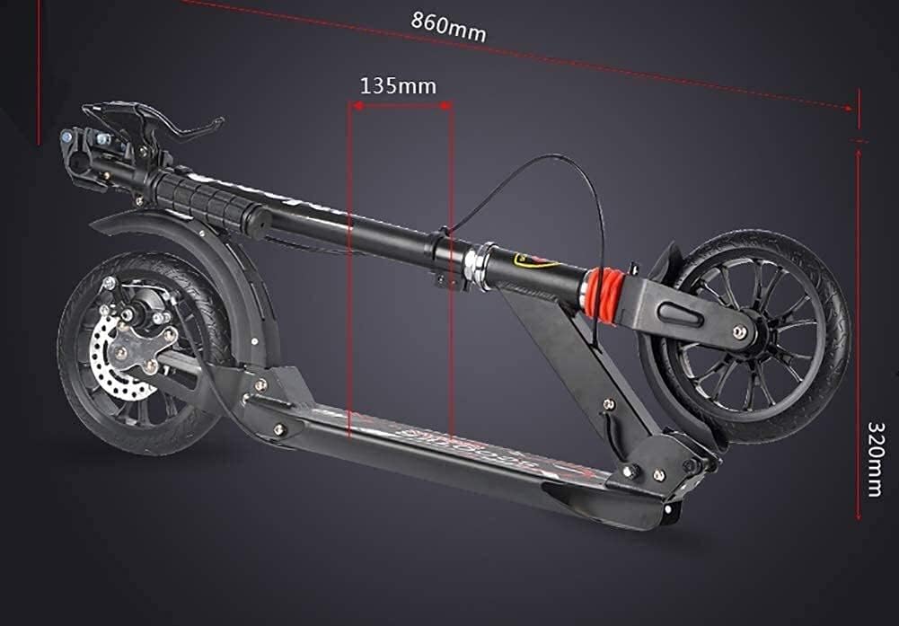 Scooters Kick Scooter for Adults Kids Adult Kick Scooters with Disc Brakes Foldable Commuter Scooters with Big Wheels Birthday Gifts for Adults/Teens/Kids Non-Electric Up to 150kg