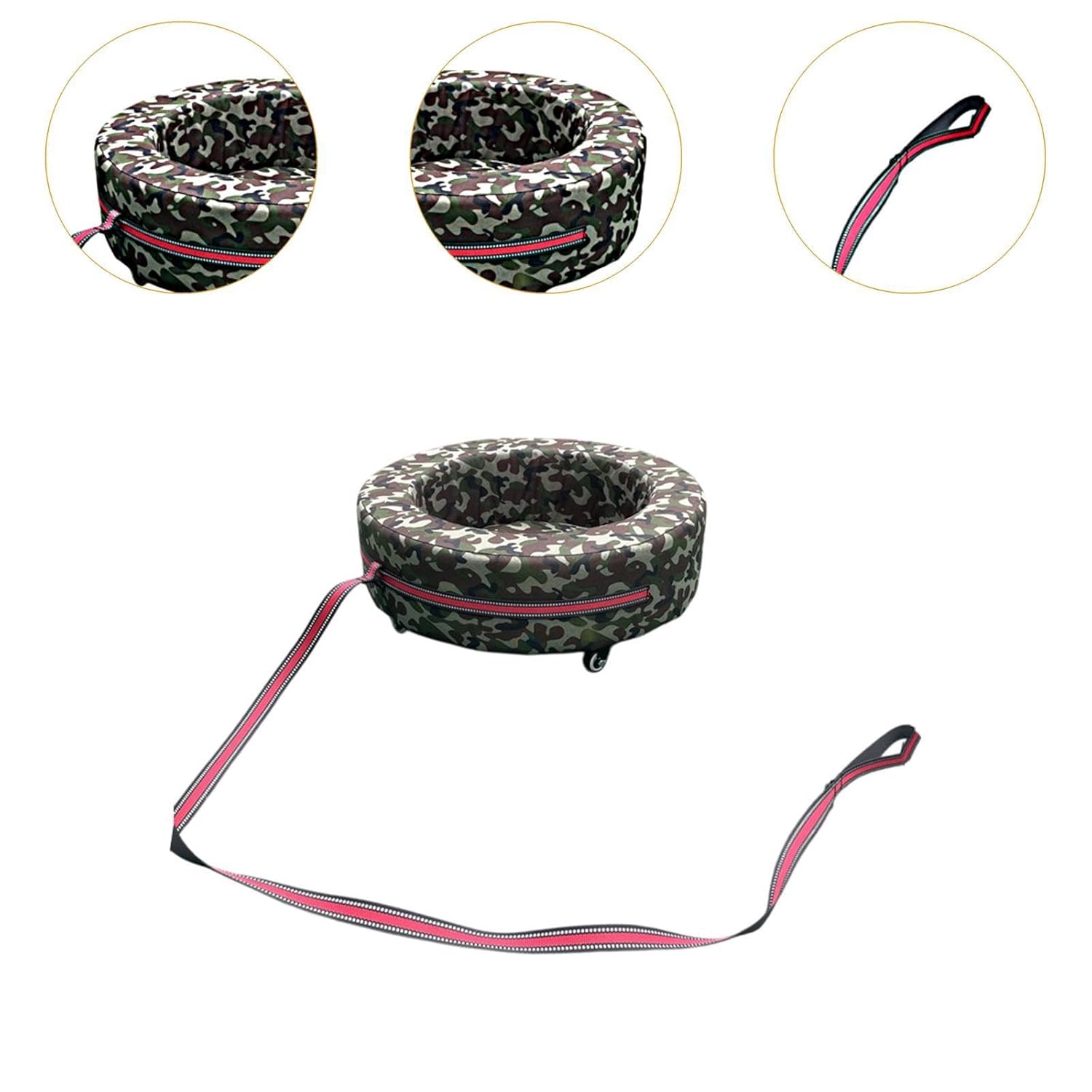 Kids Hand Pulled Cart Interactive Toy Sensory Training Children's Soft Tire Cart for Outdoor