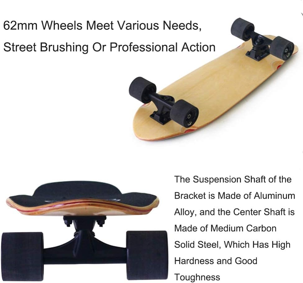 Skateboard Complete Mini Cruiser Maple Skateboard 22 inches for Children Girls Girls Boys Beginners Teenagers Adults ABEC-7 Bearings and All-in-one Skateboard T Tools