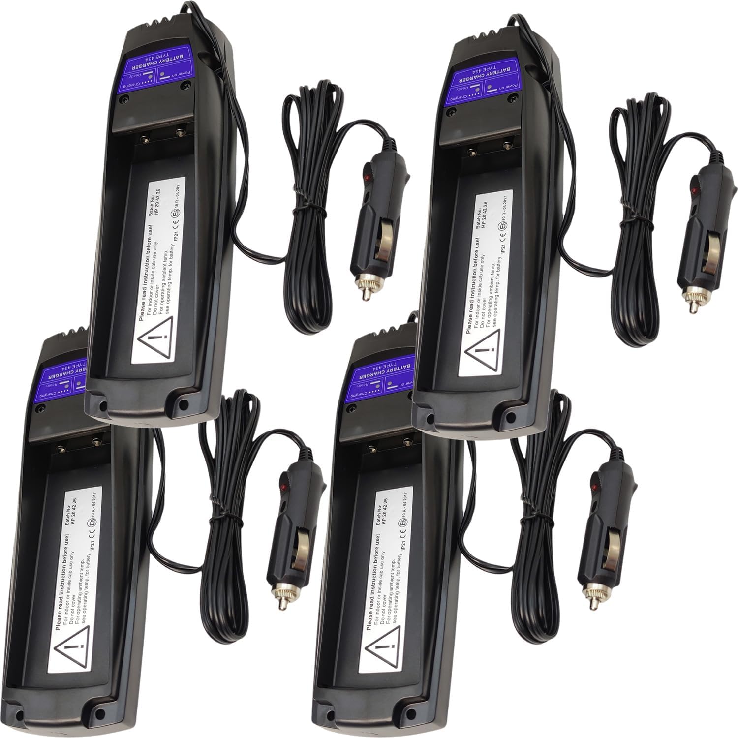 (4 Counts) 10-35V DC 434 Battery Charger for 7.2V 592 590 960 RC400 Pump Truck Remote Control Battery