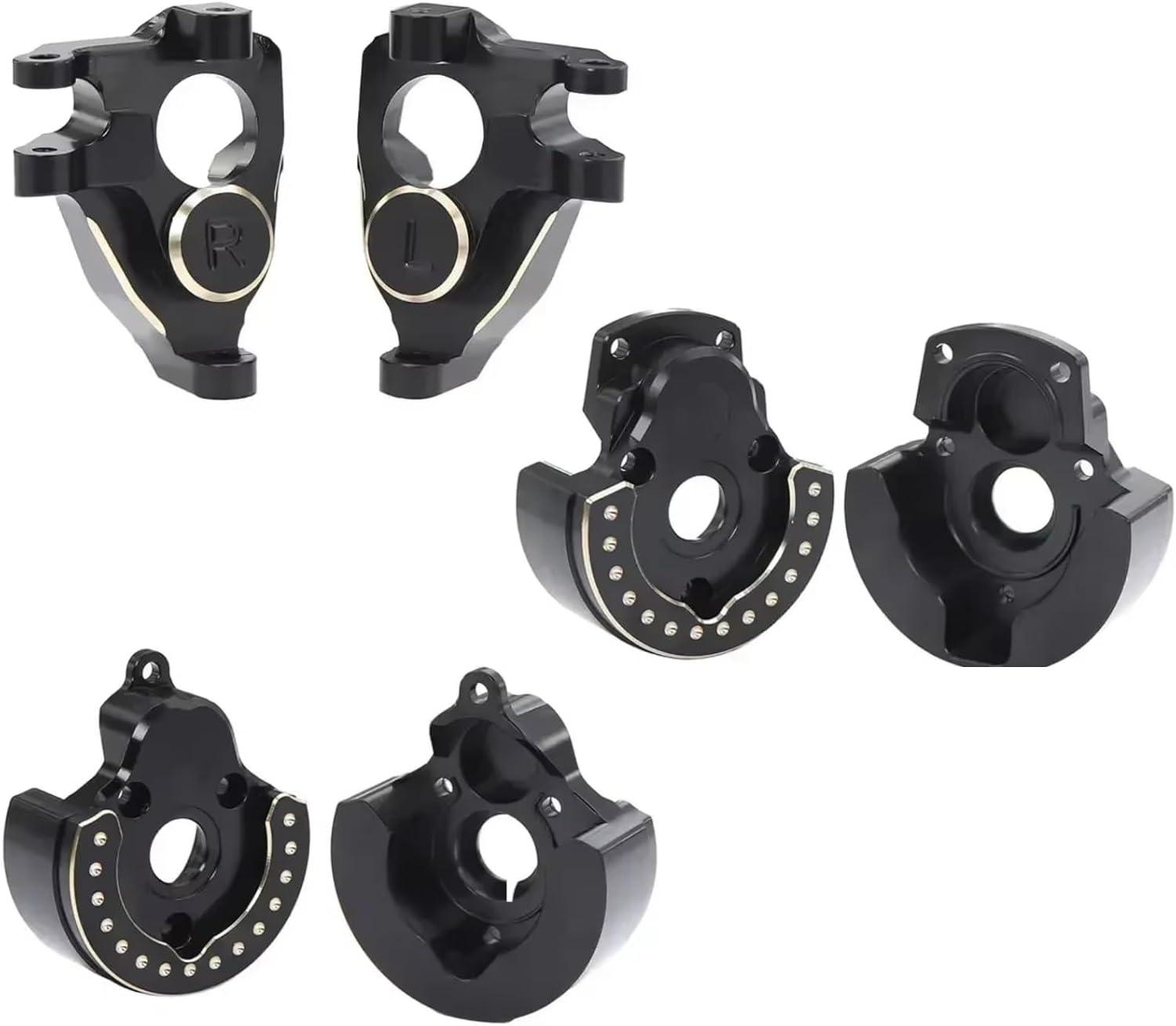 for Vanquish for VRD for VS4-10 for Phoenix 1/10 Axle Weights Steering Knuckles Front and Rear Portal Cover for LCG Upgrade RC Car Parts(3 in 1)