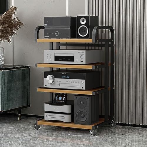 AV Media Stand Movable Audio Rack