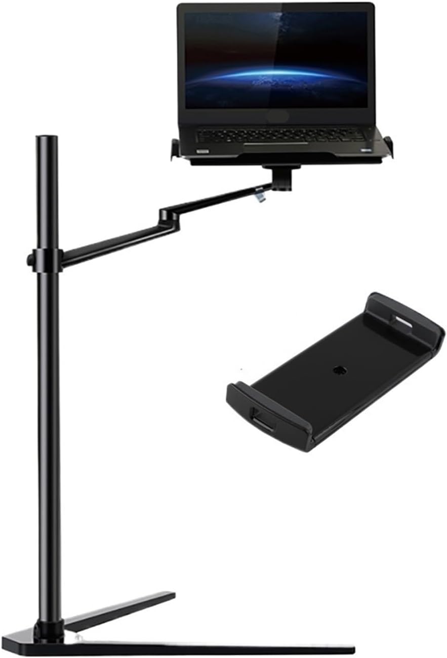 UP-8A Multifunctional Computer Floor Stand, Suitable for All 12-17 inch Height-Adjustable Laptop Tables(Color:Black)