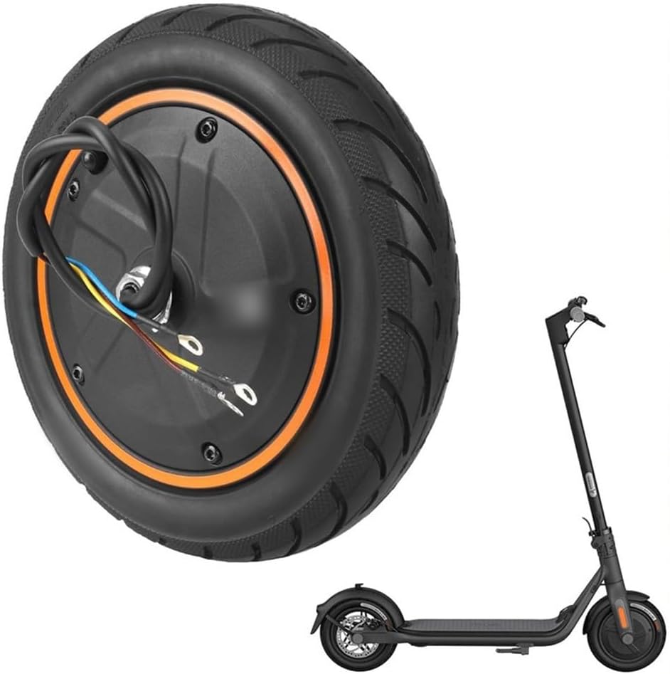 10 Inch 36V 400W Front Motor Wheel Assembly Fit For Segway/Fit For Ninebot F25 F30 / For F40 Electric Scooters, Rubber Tire And Aluminum Alloy Hub For Riding And Easy Installation