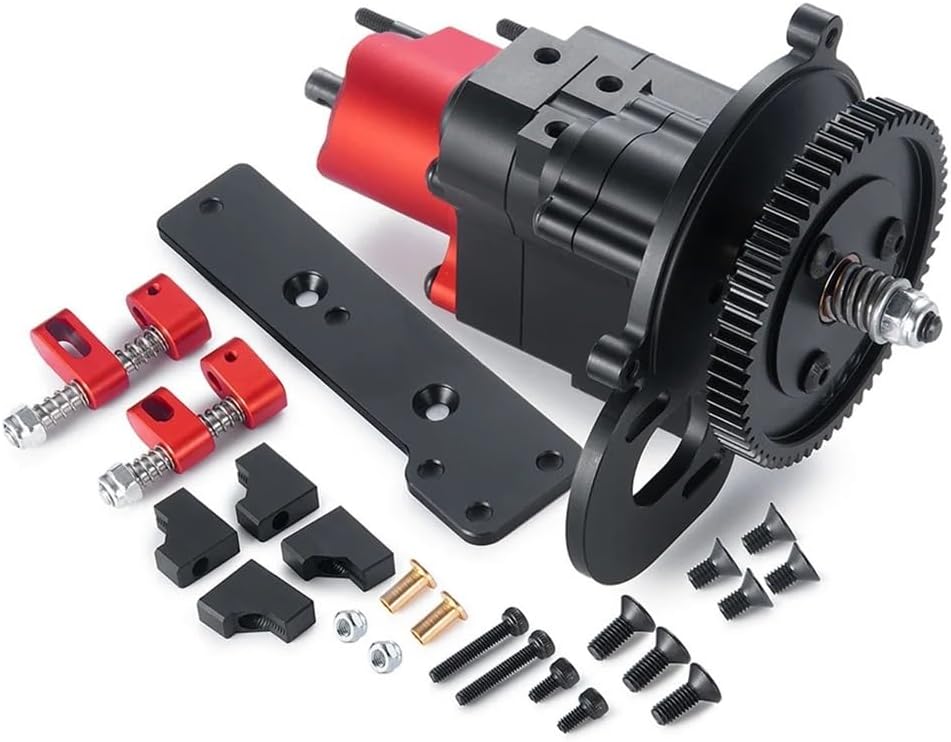 Aluminum 2 Speed Transmission Cutoff Gearbox Compatible with 1/10 RC Crawler Model Cars