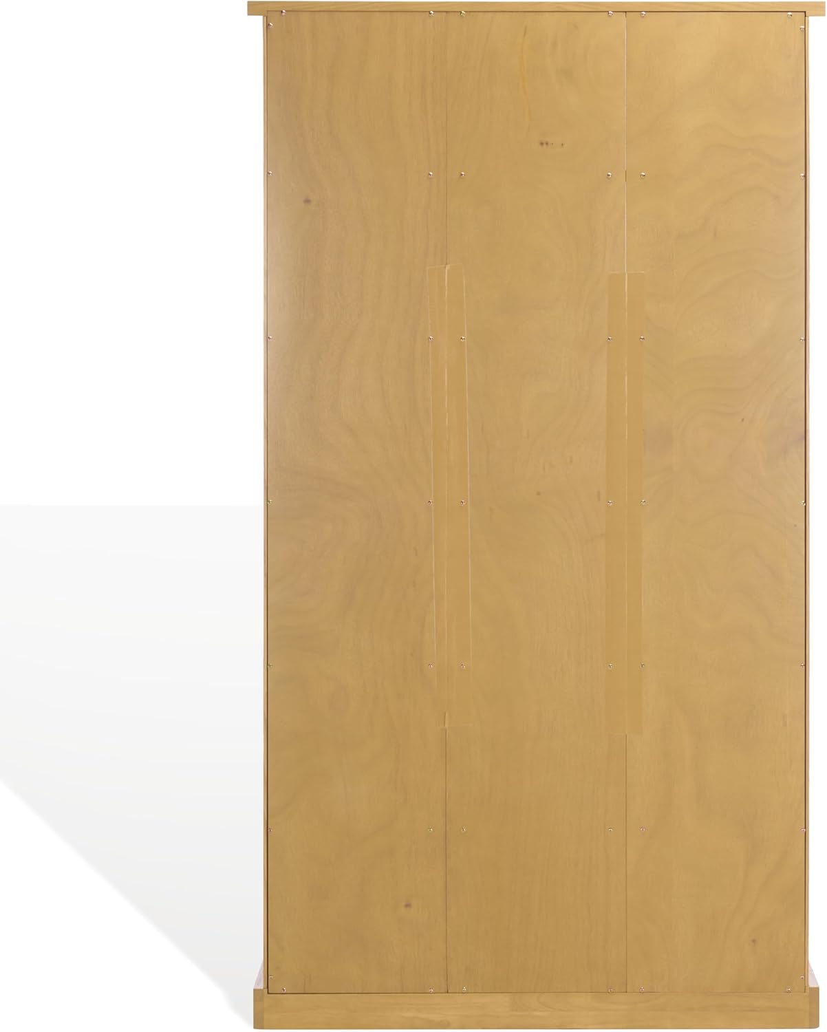 SAFAVIEH Couture Collection - Tristyna Natural Brown Wood 6-Shelf Bookcase with Sculpted Side Panels, Modern Oak Veneer Display (SFV4245B)