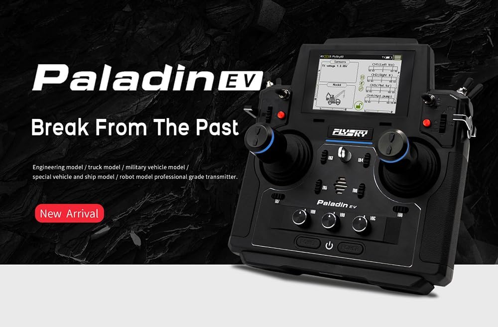 Flysky PL18 EV Paladin 2.4G 18CH 5D Hall Sensor Gimbals 3.5inch TFT Touch Screen AFHDS 3 Radio Transmitter for RC Truck Car Robot Engineering Model (Flagship Edition)