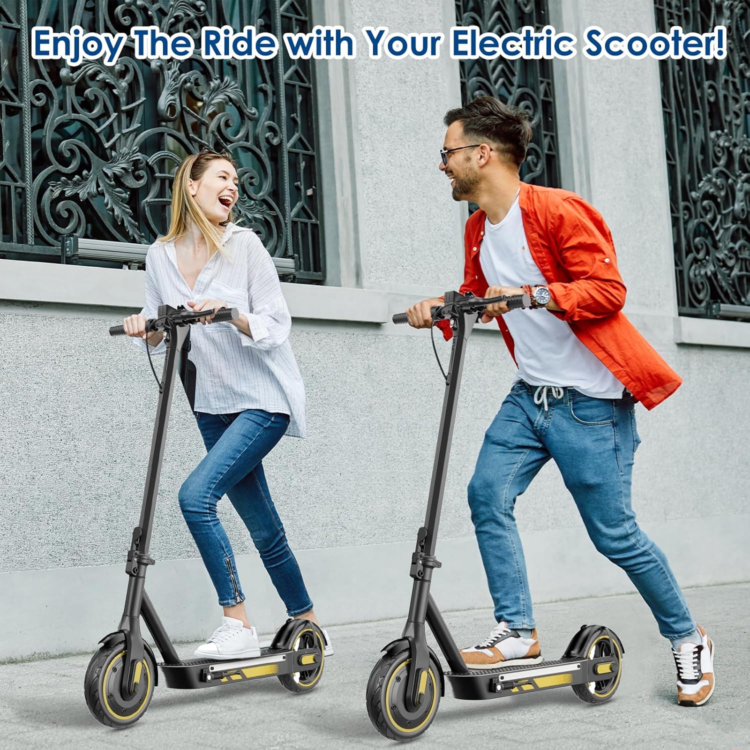 Electric Scooter for Adults,350W/500W/600W Powerful Motor,8.5/10” Tires,Up to 19/25 MPH,15/22/28 Mile Range,Dual Braking System,Foldable Lightweight EScooter for Young,Max Load 265 LBS,APP Control