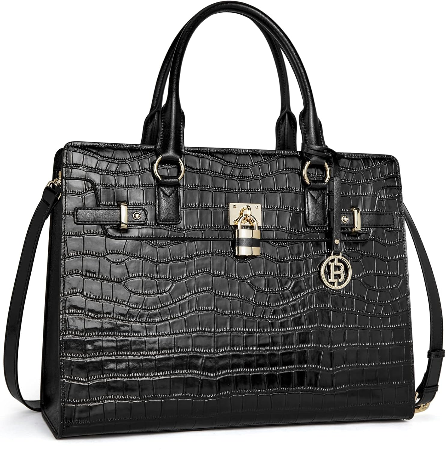 BOSTANTEN Briefcase for Women 15.6 inch Leather Laptop Bag Vintage Slim Lawyer Business Bag Stylish Work Purse