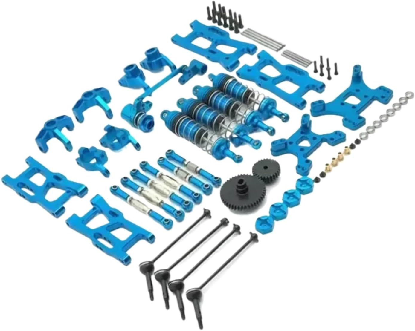 Rc Car Shock Absorber For WLtoys 144001 144002 124016 124017 124018 124019 Metal Shock Absorber Set RC Car Off-road Vehicle Parts And Accessories Replacement