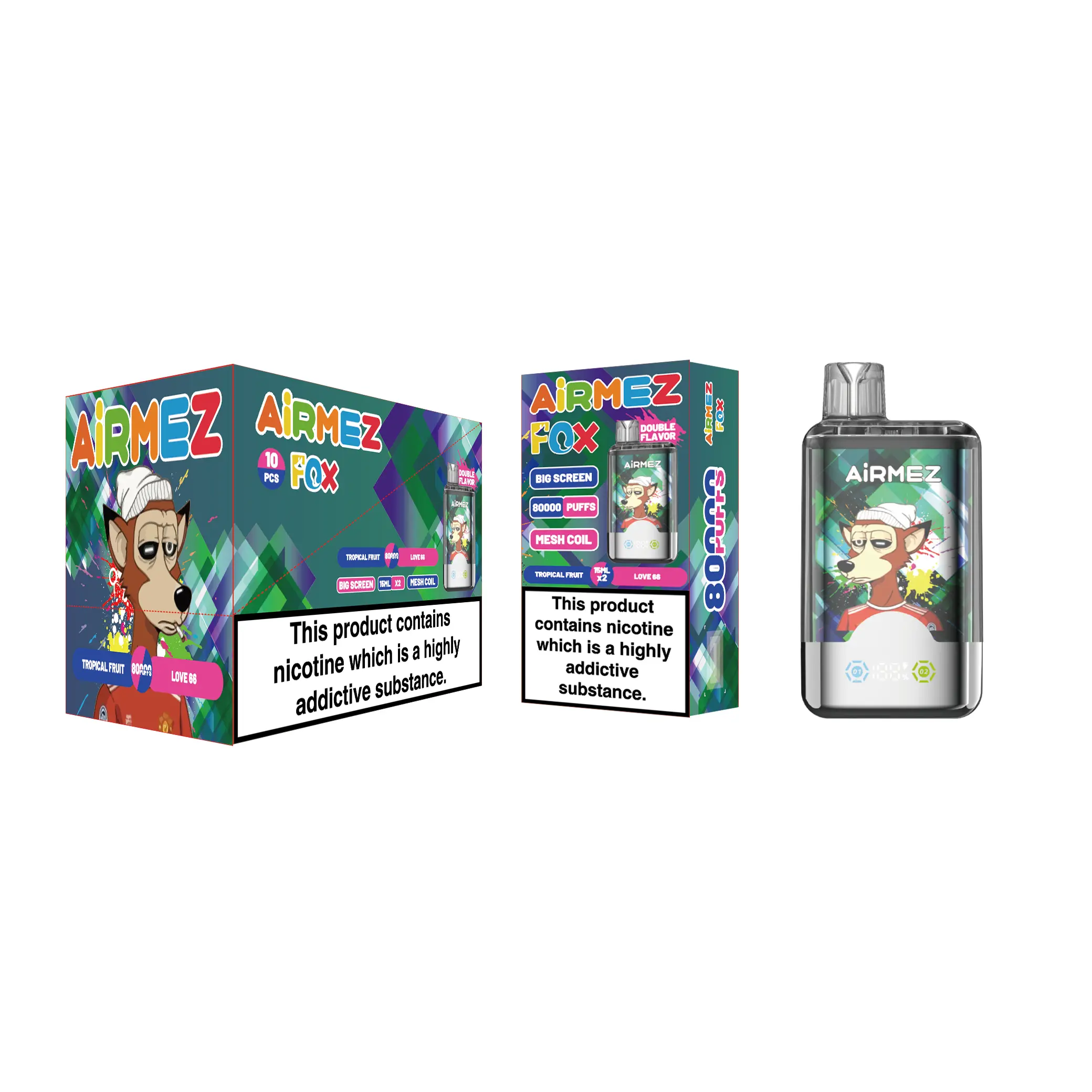 🔥AIRMEZ FOX 80K 2 in 1 (10pcs) - MYEU VAPES