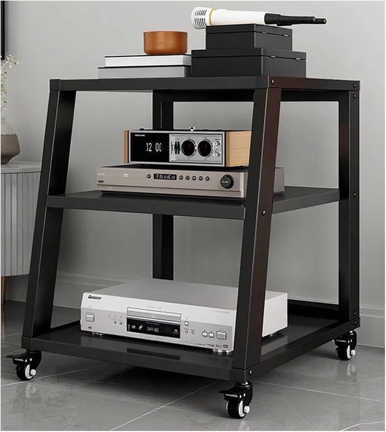 Audio-Video Media Stand Hifi Rack System with Wheels