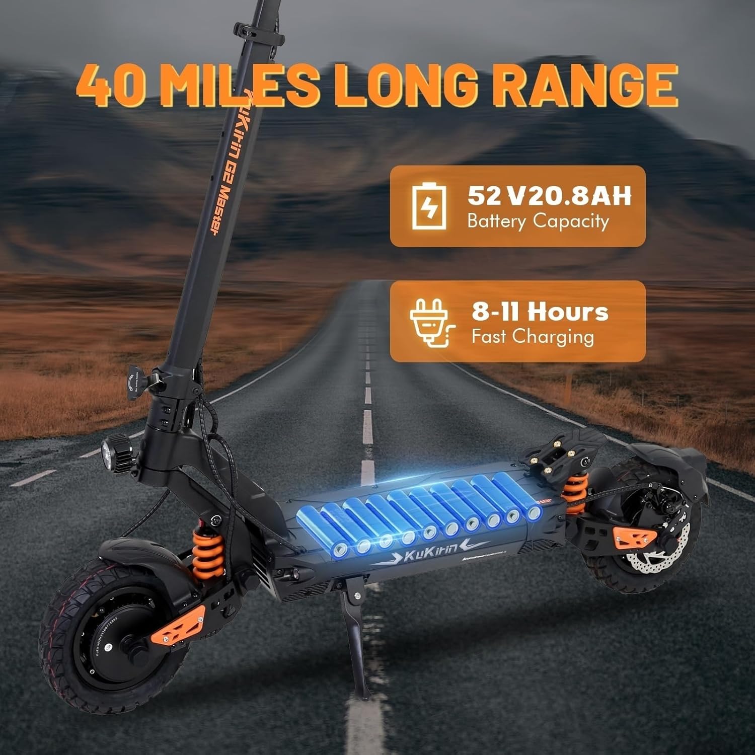 KUKIRIN G2Max/G2Master Electric Scooter with Seat, Powerful 1000W Motor, 35 MPH Max Speed, 50 Miles Range, 48V/20Ah Large Capacity Battery, Dual Brake Folding Fast e Scooter for Adult