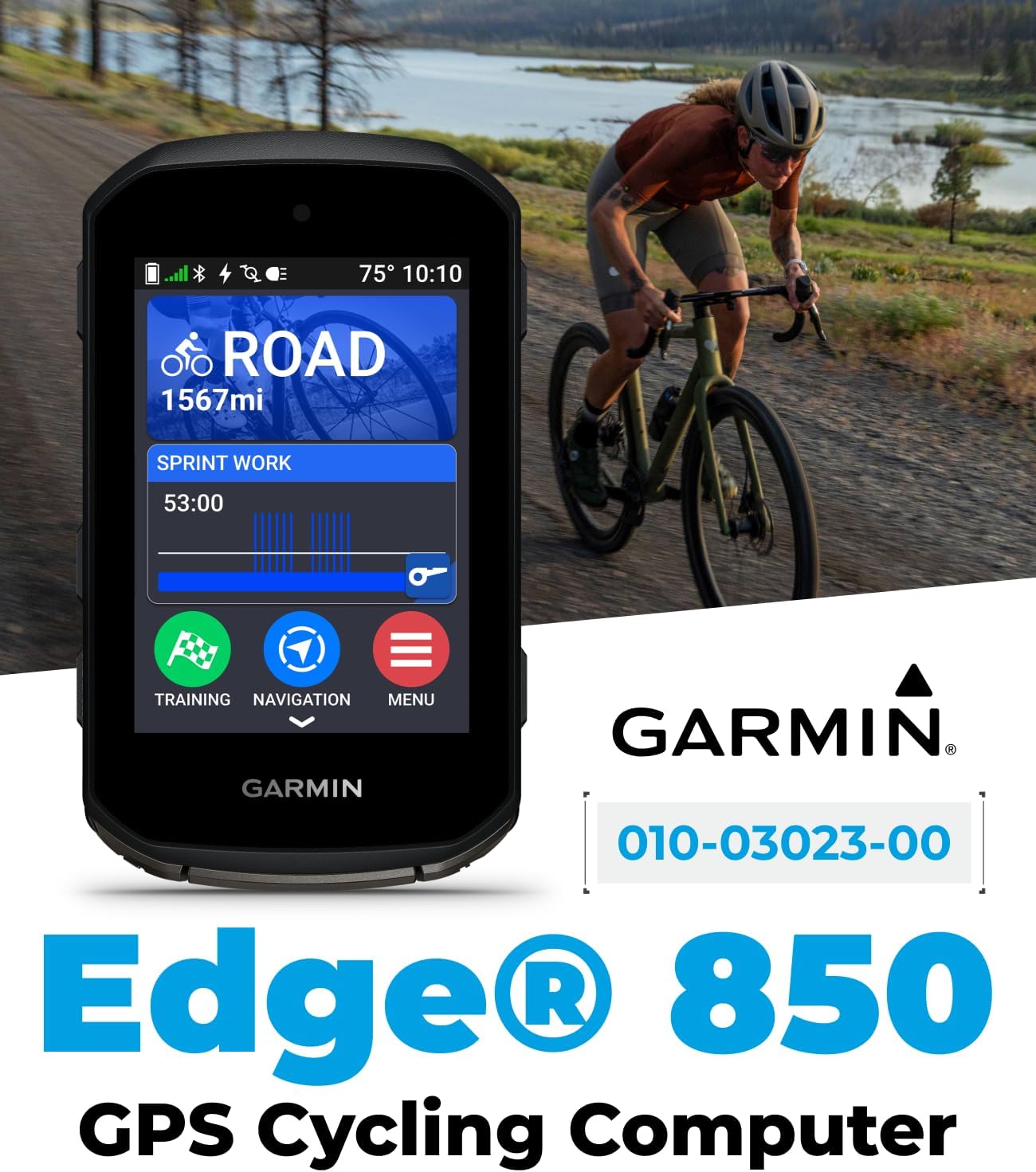 Garmin Edge 850 Compact GPS Cycling Computer 2.7