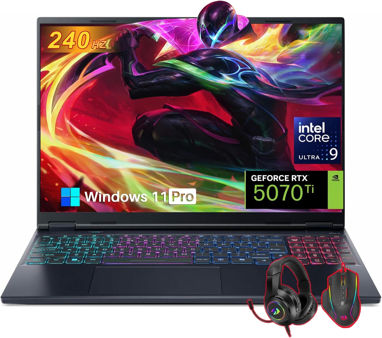 acer Predator Helios Neo 16S AI Gaming Laptop, NVIDIA GeForce RTX 5070Ti GDDR7, Intel Core Ultra 9 275HX, 16