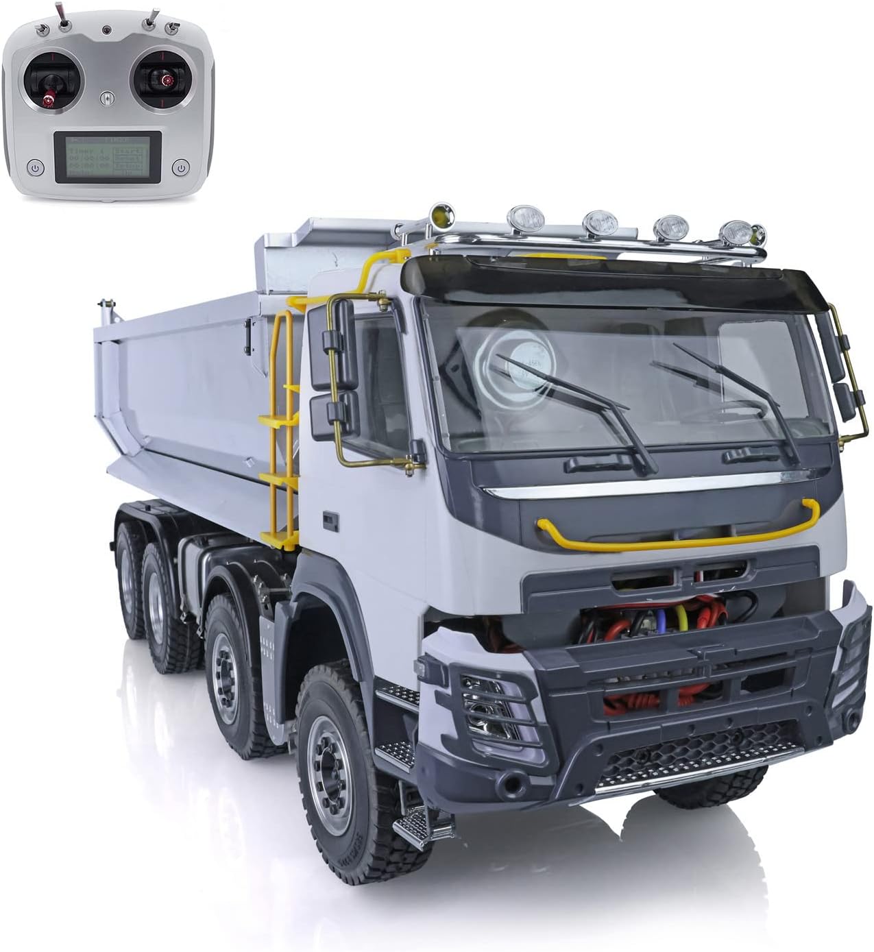 TOUCAN RC HOBBY 1/14 JDM Rc Model Metal Hydraulic 8X8 Rc Dumper Truck 2Speed Axles Differential Lock Sound