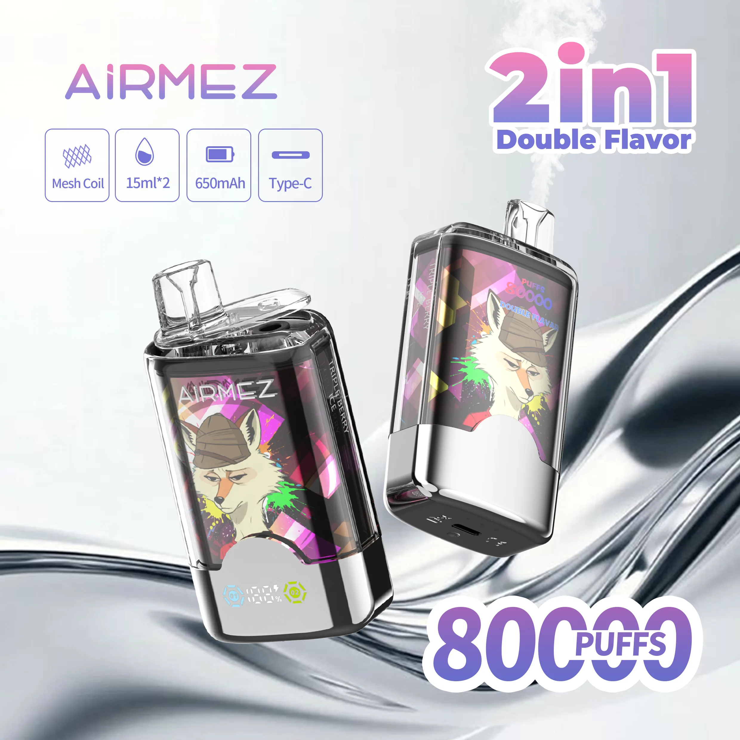 🔥AIRMEZ FOX 80K 2 in 1 (10pcs) - MYEU VAPES