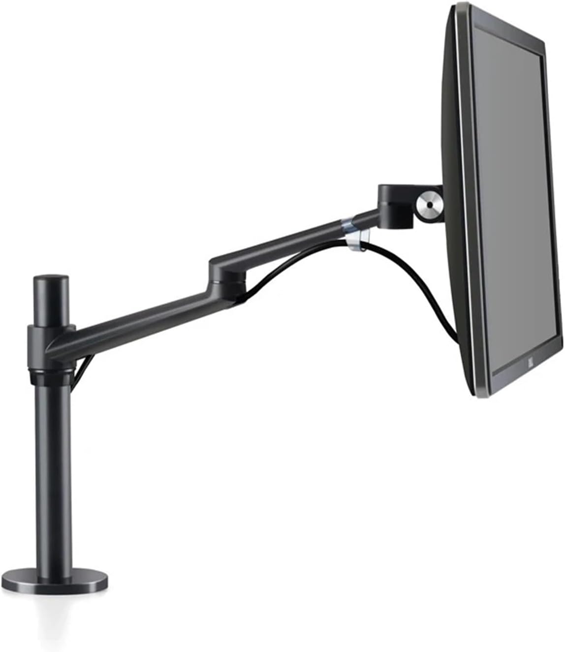 OL-1 Aluminum Height Adjustable 17-32 Inch Screen Monitor Stand Arm Full Motion Monitor Mount Desktop Stand Load 8kg(Silver)